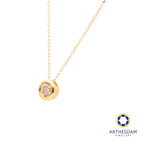 Arthesdam Jewellery 18K Gold 0.3CT Bezel Diamond Necklace