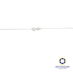 Arthesdam Jewellery 9K White Gold Diamond Ring Pendant Chain Set 0.17CT
