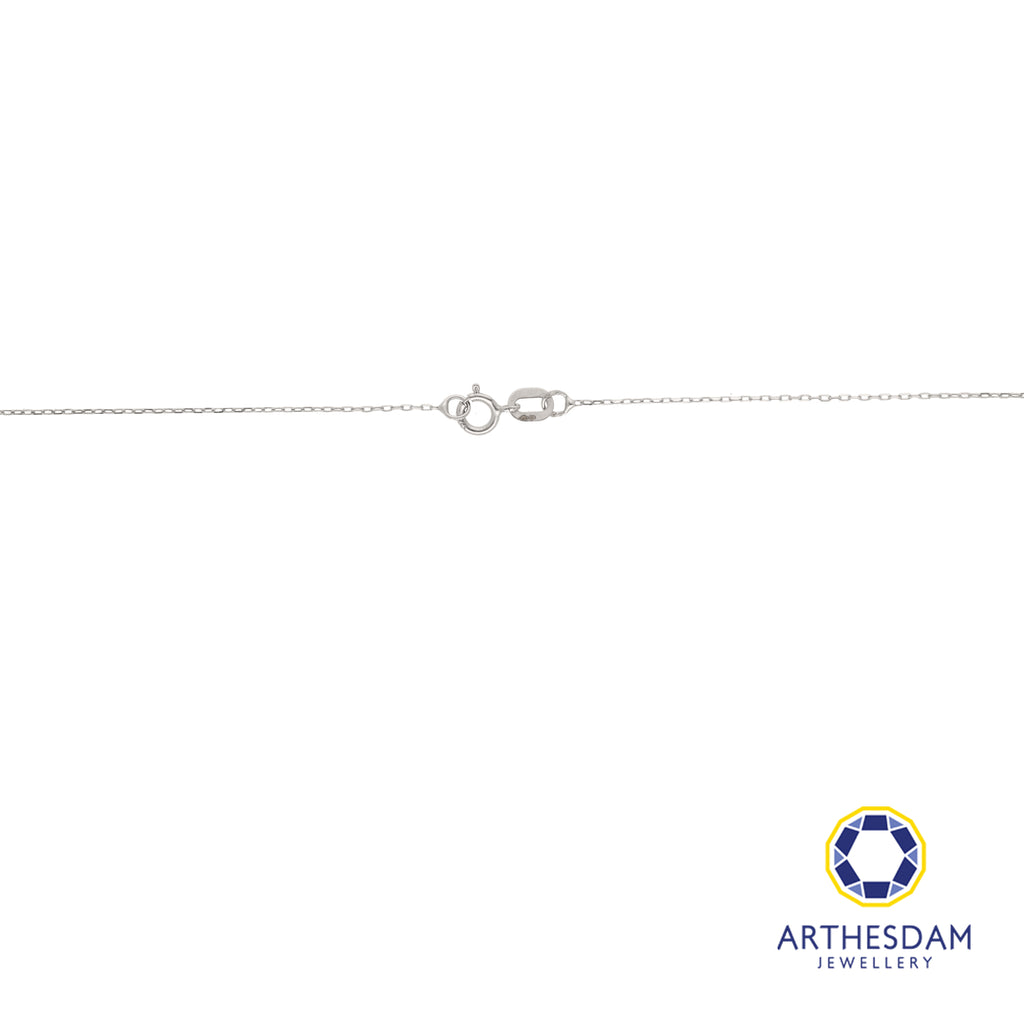 Arthesdam Jewellery 9K White Gold Single Diamond Pendant Chain Set 0.02CT