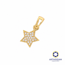 Load image into Gallery viewer, Arthesdam Jewellery 18K Yellow Gold Diamond Star Pendant
