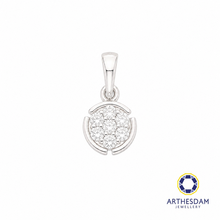 Load image into Gallery viewer, Arthesdam Jewellery 18K White Gold Round Diamond Pendant
