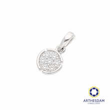 Load image into Gallery viewer, Arthesdam Jewellery 18K White Gold Round Diamond Pendant
