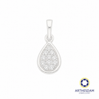 Arthesdam Jewellery 18K White Gold Teardrop Diamond Pendant