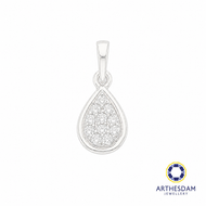 Arthesdam Jewellery 18K White Gold Teardrop Diamond Pendant
