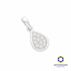 Arthesdam Jewellery 18K White Gold Teardrop Diamond Pendant