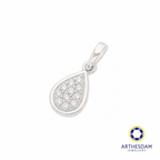 Arthesdam Jewellery 18K White Gold Teardrop Diamond Pendant