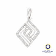 Arthesdam Jewellery 18K White Gold Diamond Zigzag Pendant