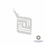 Arthesdam Jewellery 18K White Gold Diamond Zigzag Pendant