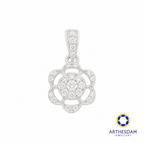 Arthesdam Jewellery 18K White Gold Flower Diamond Pendant