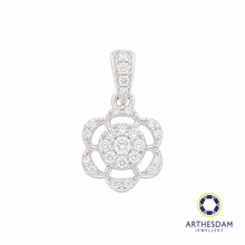 Load image into Gallery viewer, Arthesdam Jewellery 18K White Gold Flower Diamond Pendant
