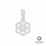 Arthesdam Jewellery 18K White Gold Flower Diamond Pendant