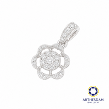 Load image into Gallery viewer, Arthesdam Jewellery 18K White Gold Flower Diamond Pendant
