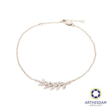 Load image into Gallery viewer, Arthesdam Jewellery 18K White Gold with Diamond Leaves Bracelet
