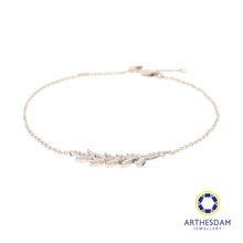 Load image into Gallery viewer, Arthesdam Jewellery 18K White Gold with Diamond Leaves Bracelet
