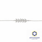 Arthesdam Jewellery 18K White Gold with Diamond Leaves Bracelet