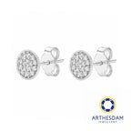 Arthesdam Jewellery 18K White Gold with Diamond Round Stud Earrings
