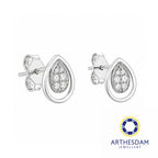 Arthesdam Jewellery 18K White Gold with Diamond Raindrop Earrings
