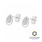 Arthesdam Jewellery 18K White Gold with Diamond Raindrop Earrings