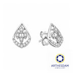 Arthesdam Jewellery 18K White Gold with Diamond Sparkle Fire Earrings