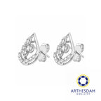 Arthesdam Jewellery 18K White Gold with Diamond Sparkle Fire Earrings