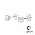 Arthesdam Jewellery 18K White Gold with Diamond Solitaire Earrings