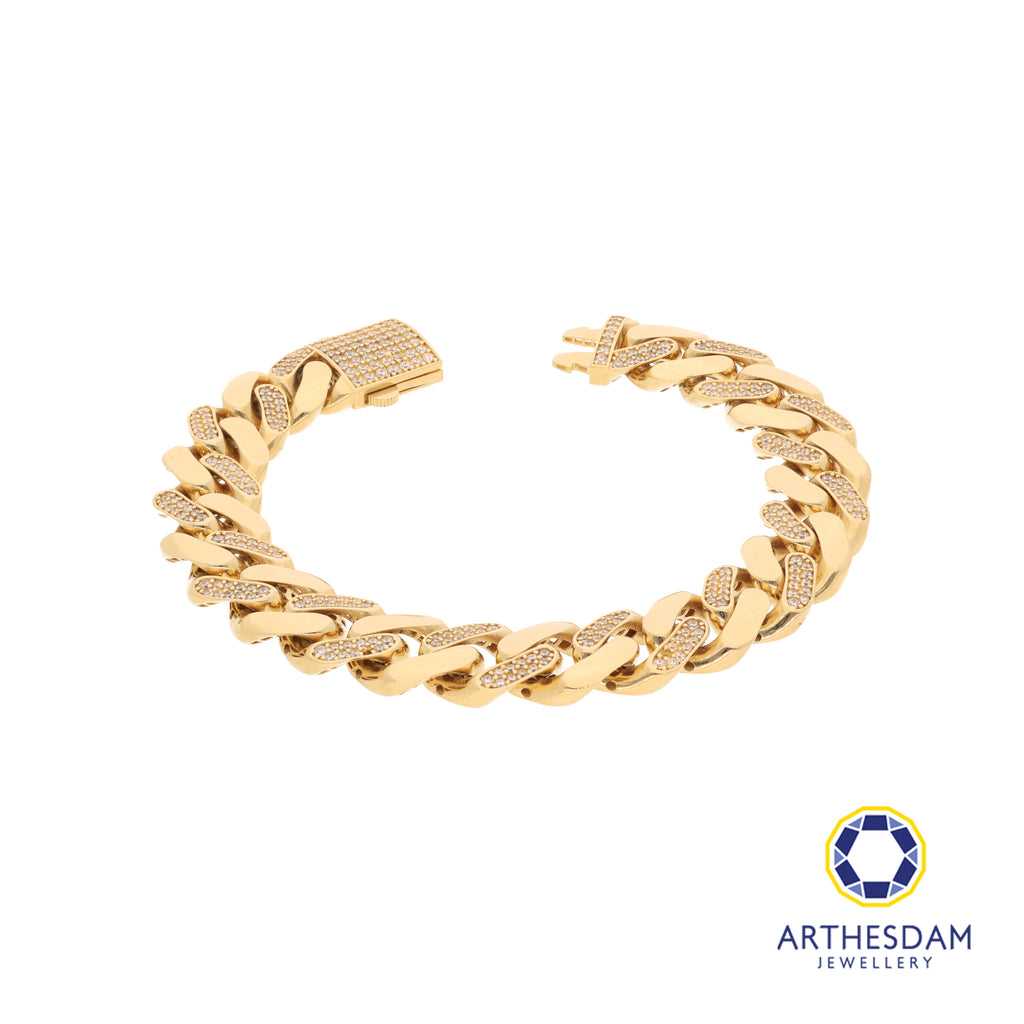 Arthesdam Jewellery 18K Yellow Gold Sparkling Cowboy Bracelet