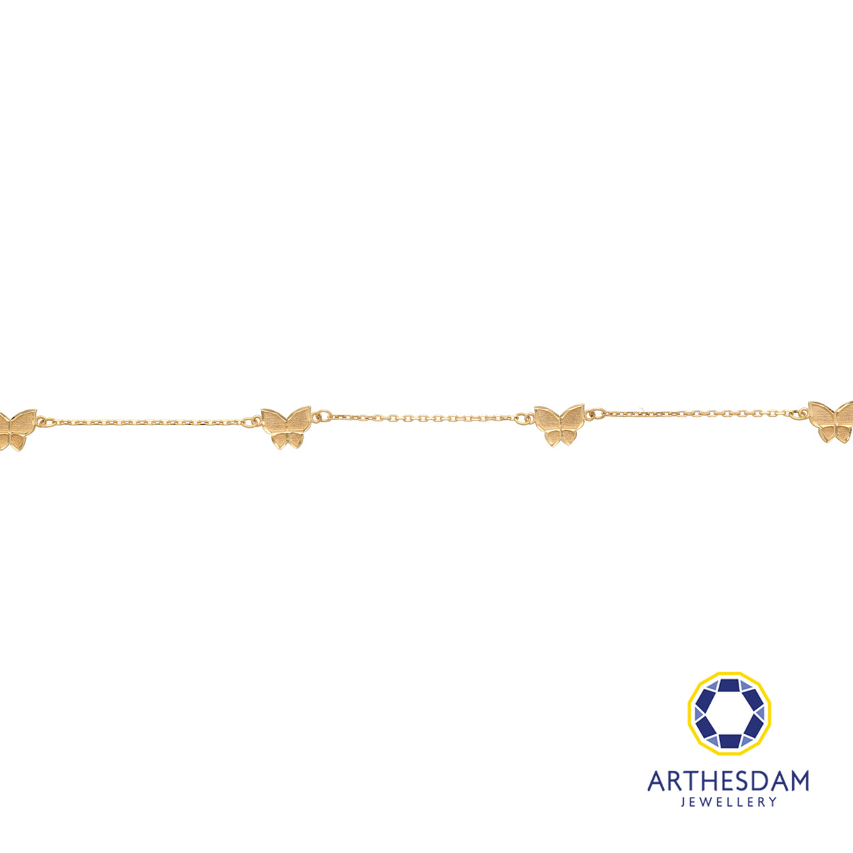 Arthesdam Jewellery 18K Yellow Gold Elegant Butterfly Bracelet