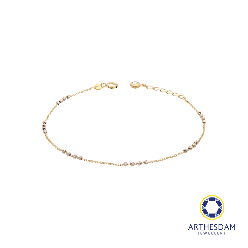 Arthesdam Jewellery 18K Yellow Gold Two-Toned Ball Bracelet