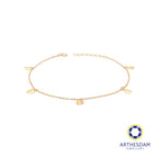 Arthesdam Jewellery 18K Yellow Gold Dangling Oval Bracelet