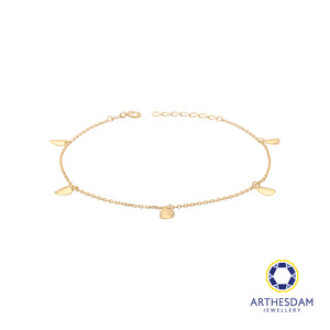 Arthesdam Jewellery 18K Yellow Gold Dangling Oval Bracelet