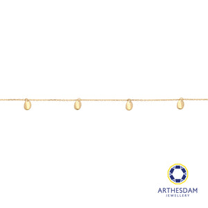 Arthesdam Jewellery 18K Yellow Gold Dangling Oval Bracelet