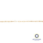 Arthesdam Jewellery 18K Yellow Gold Paper Clip Chain Layered Bracelet