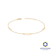 Load image into Gallery viewer, Arthesdam Jewellery 18K Yellow Gold Minimalist Paper Clip Bracelet
