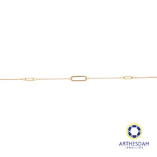 Load image into Gallery viewer, Arthesdam Jewellery 18K Yellow Gold Minimalist Paper Clip Bracelet
