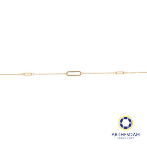 Arthesdam Jewellery 18K Yellow Gold Minimalist Paper Clip Bracelet
