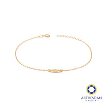 Load image into Gallery viewer, Arthesdam Jewellery 18K Yellow Gold Dainty Love Protection Bracelet

