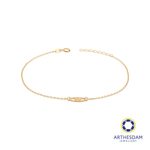 Arthesdam Jewellery 18K Yellow Gold Dainty Love Protection Bracelet