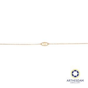 Arthesdam Jewellery 18K Yellow Gold Dainty Love Protection Bracelet
