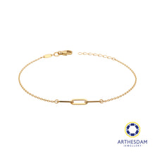 Load image into Gallery viewer, Arthesdam Jewellery 18K Yellow Gold Dainty Interlink Bracelet
