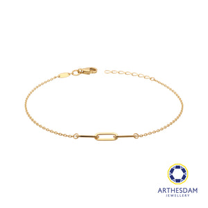 Arthesdam Jewellery 18K Yellow Gold Dainty Interlink Bracelet