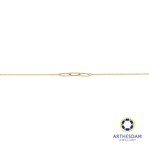 Arthesdam Jewellery 18K Yellow Gold Dainty Interlink Bracelet