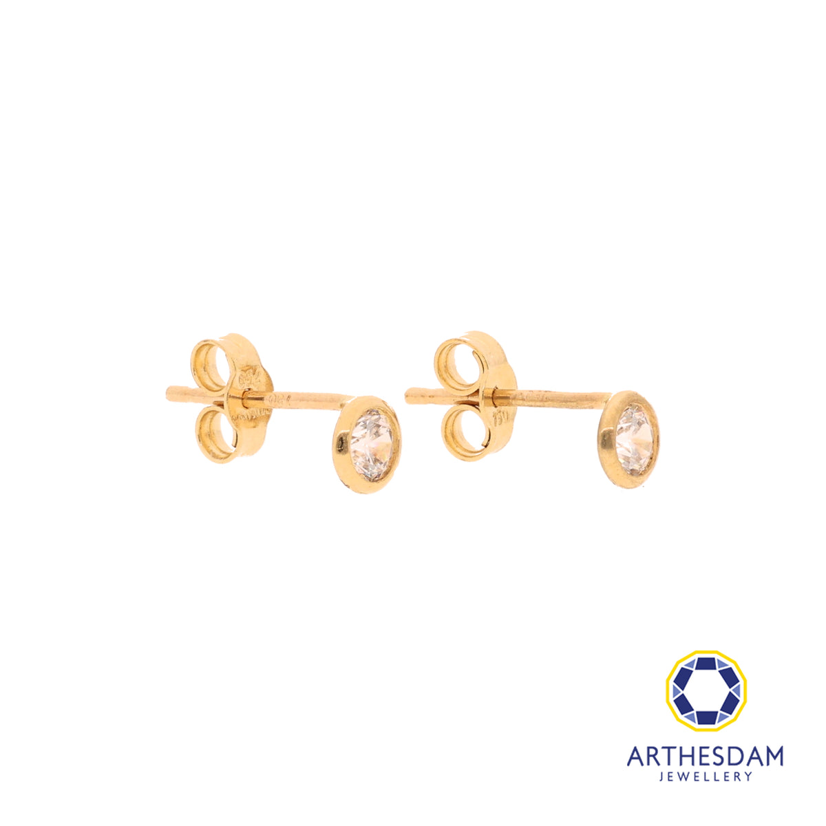 Arthesdam Jewellery 18K Yellow Gold Drop Stone Earrings