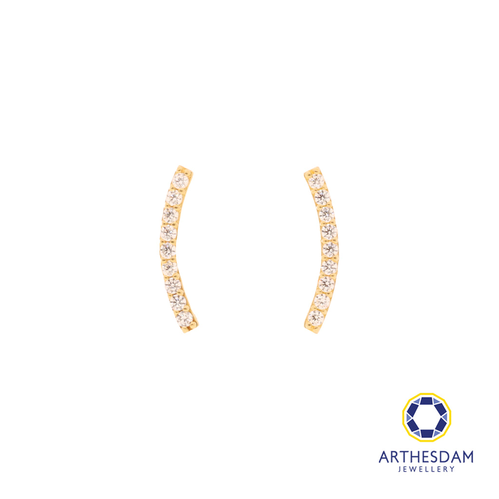 Arthesdam Jewellery 18K Yellow Gold Elegant 9 Stone Earrings