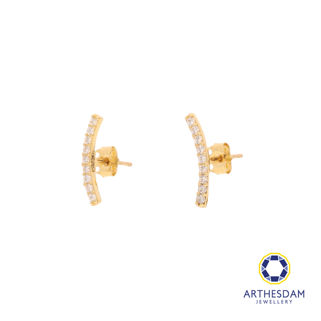 Arthesdam Jewellery 18K Yellow Gold Elegant 9 Stone Earrings