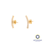 Arthesdam Jewellery 18K Yellow Gold Elegant 9 Stone Earrings