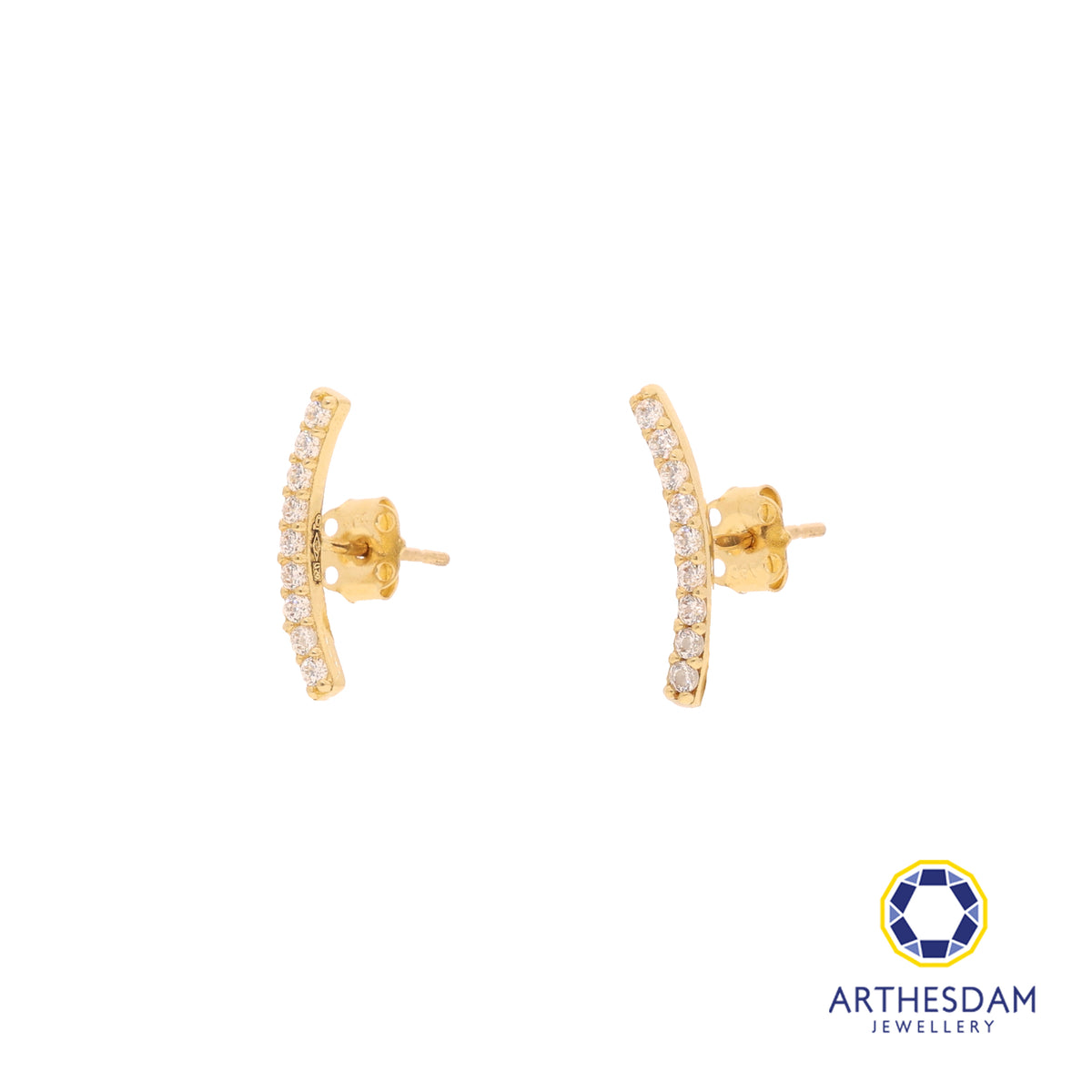 Arthesdam Jewellery 18K Yellow Gold Elegant 9 Stone Earrings