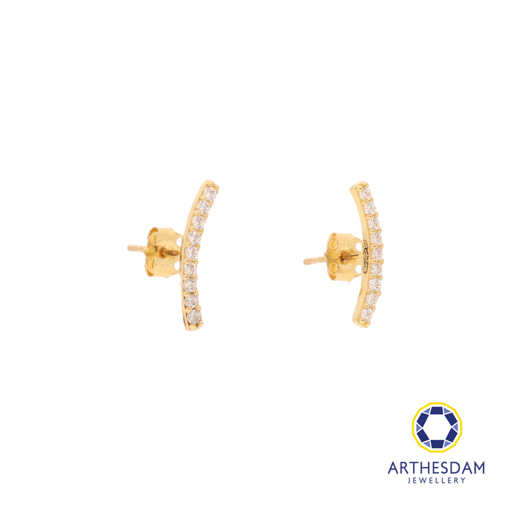 Arthesdam Jewellery 18K Yellow Gold Elegant 9 Stone Earrings