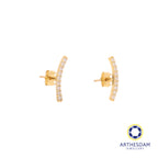 Arthesdam Jewellery 18K Yellow Gold Elegant 9 Stone Earrings