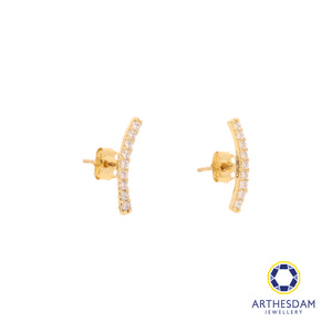 Arthesdam Jewellery 18K Yellow Gold Elegant 9 Stone Earrings