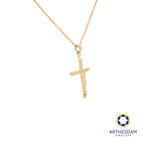Arthesdam Jewellery 18K Yellow Gold Cross with Jesus Pendant